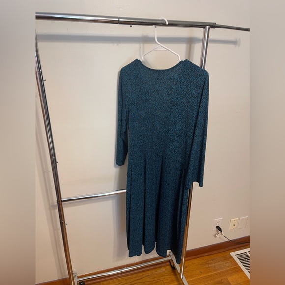 Teal and black spotted dress, size xxl, great condition - Picture 2 of 2